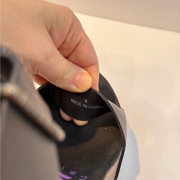 Blowfish Black Platform Sandals with Ankle Strap - Picture 7 of 7